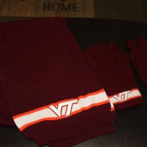 Virginia Tech Hokies Knit Scarf and Gloves